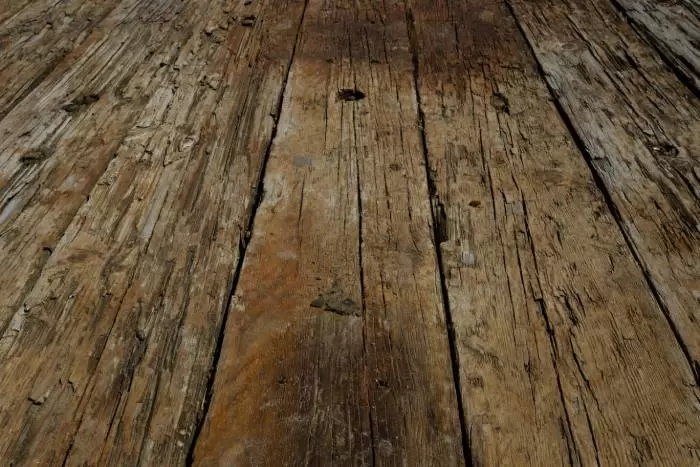 wooden boards showing signs of age and rot